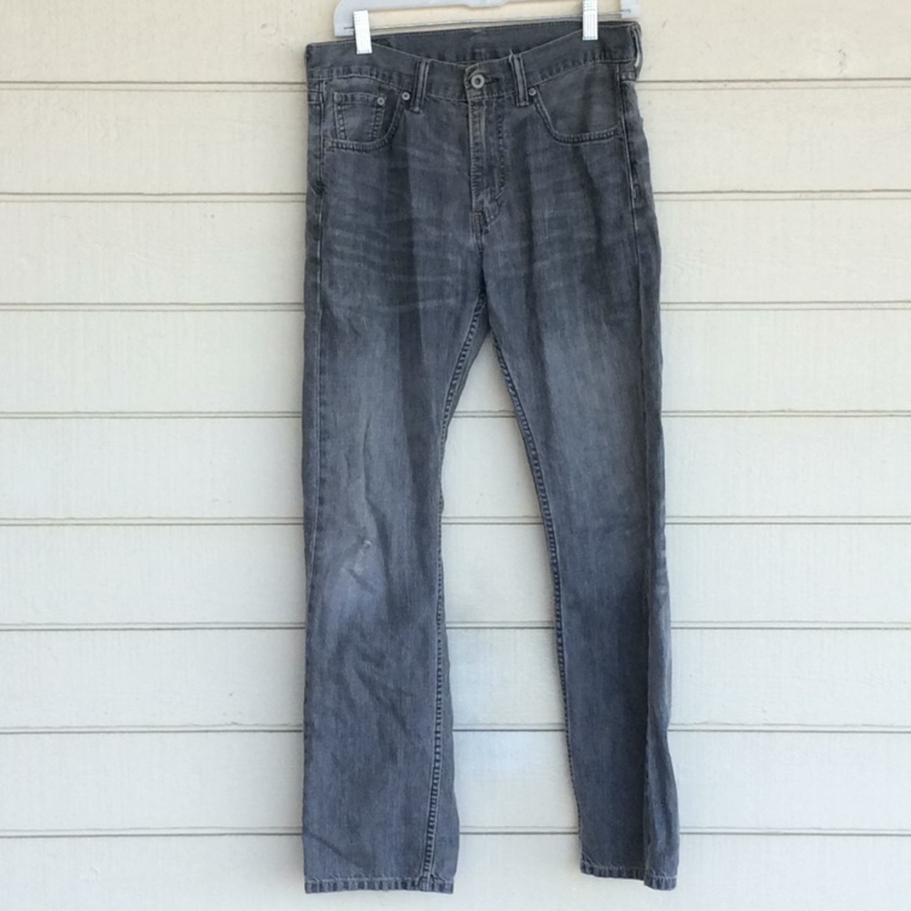Men’s Levi 505 Faded Black Denim Jeans 30x32